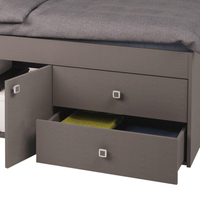 Arctic Grey Wooden Low Sleeper 4 Drawer Storage Bed