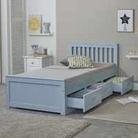 Mission Blue Wooden Storage Bed