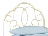 Arabella Stone White Metal Bed
