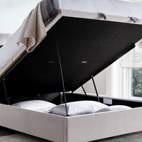 Ashbrooke Stone Grey Fabric Ottoman Storage Bed