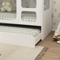 Ashley White Wooden Bunk Bed with Trundle