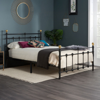 Atlas Black Metal Bed