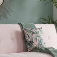 Aurora Blush Pink Fabric Sofa Bed