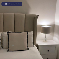 Aurora Stone Velvet Ottoman Bed