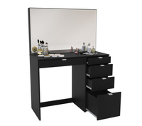 Ava Black Wooden 5 Drawer Dressing Table