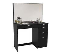 Ava Black Wooden 5 Drawer Dressing Table