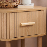 Axel Oak 1 Drawer Fluted Bedside Table