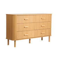 Axel Oak 6 Drawer Fluted Chest of Drawers