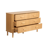 Axel Oak 6 Drawer Fluted Chest of Drawers