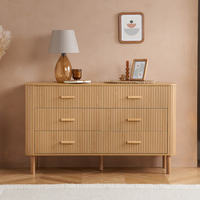 Axel Oak 6 Drawer Fluted Chest of Drawers