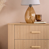 Axel Oak 6 Drawer Fluted Chest of Drawers