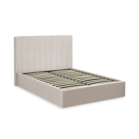 Aylen Oatmeal Fabric Ottoman Storage Bed