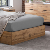 Bali Oak Wooden Bookcase Ottoman Storage Bed