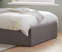 Berlin Grey Fabric Ottoman Storage Bed