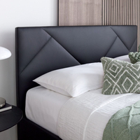 Chicago Black Leather Ottoman Storage Bed