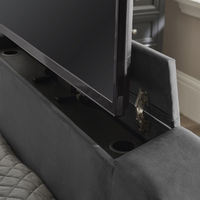 Clara Dark Grey Velvet Ottoman TV Bed
