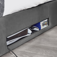 Clara Dark Grey Velvet Ottoman TV Bed