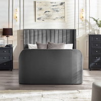 Clara Dark Grey Velvet Ottoman TV Bed