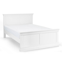 Clermont Surf White Wooden Bed