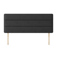 Cornell Lined Charcoal Fabric Headboard