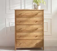 Coxmoor Oak 5 Drawer Wooden Chest of Drawers