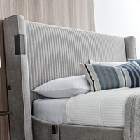 Darras Light Grey Fabric Electric Media TV Bed