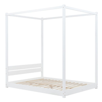 Darwin White Wooden Poster Bed Frame