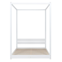 Darwin White Wooden Poster Bed Frame