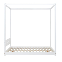 Darwin White Wooden Poster Bed Frame