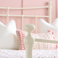 Emily Cream Metal Bed