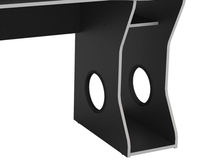 Enzo Black and Silver Wooden Gaming Desk