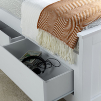 Enzo White Wooden 3 Drawer Bookcase Storage Bed