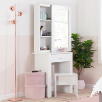 Evelyn White Dressing Table and Stool