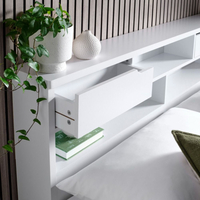 Fabio White Wooden 2 Drawer Bookcase Storage Bed