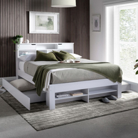 Fabio White Wooden 2 Drawer Bookcase Storage Bed