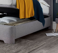 Falstone Light Grey Fabric Ottoman Bed Frame