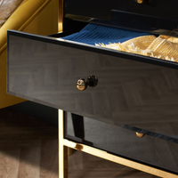 Fenwick Black and Gold 6 Drawer Chest