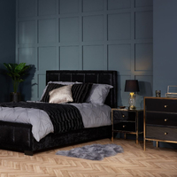 Fenwick Black and Gold 6 Drawer Chest