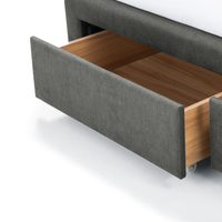 Fullerton Dark Grey Fabric 4 Drawer Storage Bed