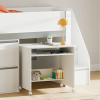 Gaia White and Silver Wooden Mid Sleeper Bed
