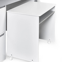 Gaia White and Silver Wooden Mid Sleeper Bed