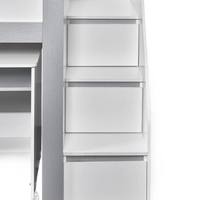 Gaia White and Silver Wooden Mid Sleeper Bed