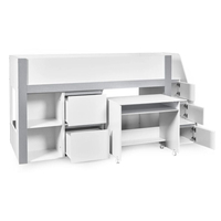 Gaia White and Silver Wooden Mid Sleeper Bed