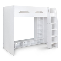 Galaxy White Wooden High Sleeper Gaming Bed