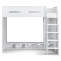 Galaxy White Wooden High Sleeper Gaming Bed