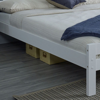 Glory White Wooden Bed Frame