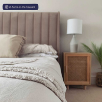 Harper Warm Stone Velvet Winged Ottoman Storage Bed