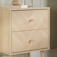 Herringford Oak 2 Drawer Bedside Table