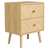 Herringford Oak 2 Drawer Bedside Table