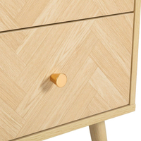 Herringford Oak 2 Drawer Bedside Table